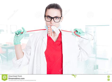 Woman Doctor With Stethoscope Stock Photo Image Of Person Clinic