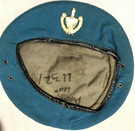Cuban Early Airborne Beret Named Enemy Militaria