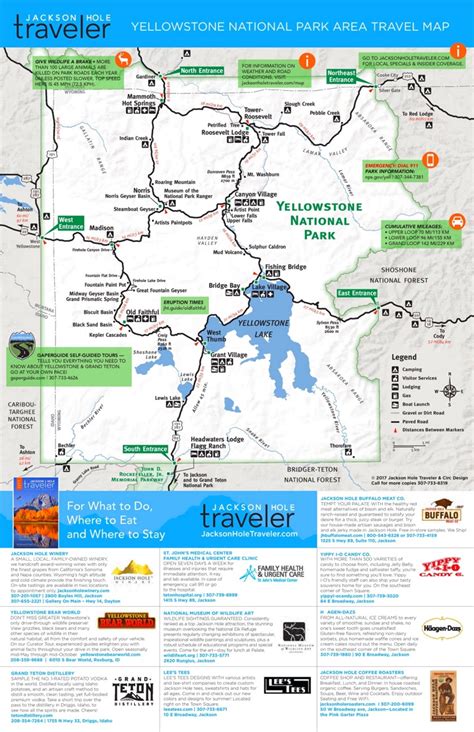 Yellowstone Tourist Map