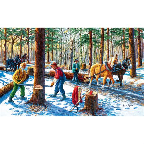 Shop our new nostalgic collection by artist ken zylla. Lumberjacks 300 Large Piece Jigsaw Puzzle | Spilsbury