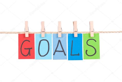 Goals Colorful Words Hang On Rope Stock Photo By ©ansonde 4421920