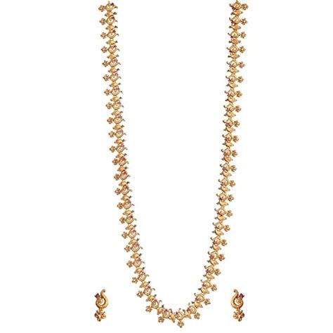 Buy Tarinika Indian Traditional Antique Gold Plated Cz Stones Necklace