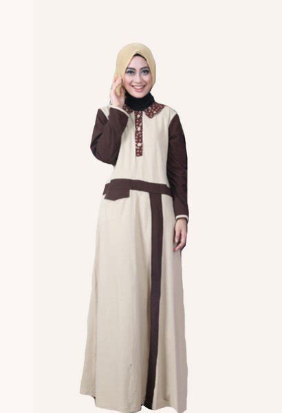 Model gamis batik kombinasi brokat untuk orang gemuk. Baju Muslim Wanita Gamis Model GM-1302 Coklat - SALE di ...