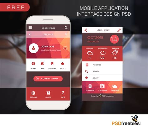 Mobile Home Screen UI Design Free PSD FreePSD Cc Free PSD Files And