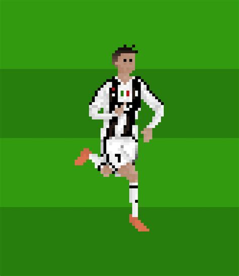 Juventus Cristiano Ronaldo Pixel Player Art Print Football Etsy