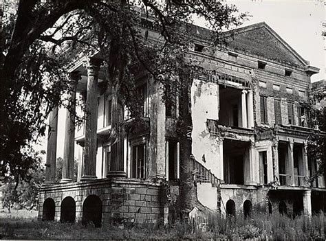 Abandoned Belle Grove Plantation In Louisiana After The Library Wing