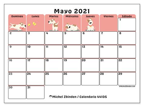 Calendario “441ds” Mayo De 2021 Para Imprimir Michel Zbinden Es