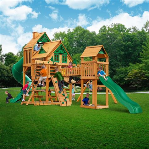 Gorilla Playsets Treasure Trove Treehouse Residential Wood Playset With