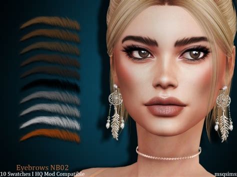 Eyebrows Nb02 At Msq Sims The Sims 4 Catalog
