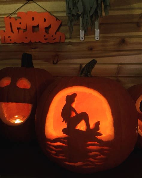 Pumpkin Carving Mermaid