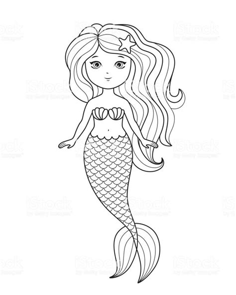 Cartoon Mermaid Coloring Pages
