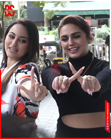 Sonakshi Sinha And Huma Qureshi Spotted Promoting Their Upcoming Film Double Xl At T Series