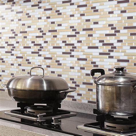 Peel And Stick Wall Tile Kitchen Backsplashes 12 X12 Set Of 10