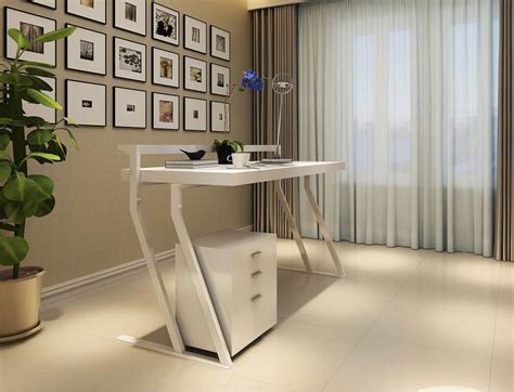Modern White Gloss Office Desk Sj48 Desks