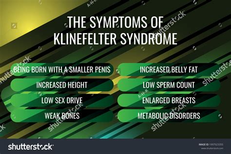 Symptoms Klinefelter Syndrome Vector Illustration Medical Stok Vektör