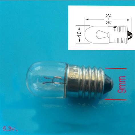 63v 015a E10 Screw Lamp Beads Small Glass Indicator Light Bulb