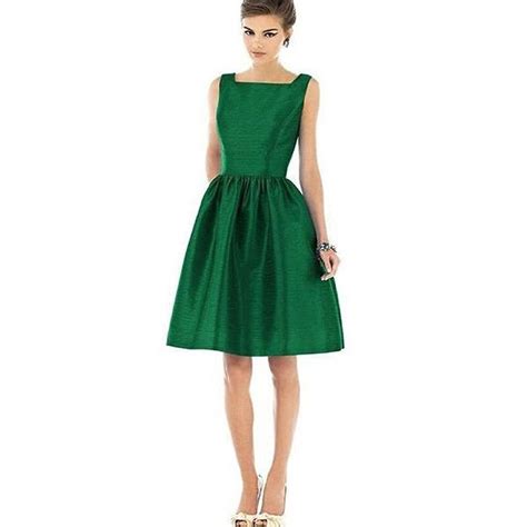 Summer Style 2015 New Audrey Hepburn Vintage 50s Women Dress Green Sleeveless Slim Wear To Work