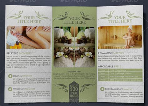 Spa Brochure Template 20 Download Documents In Vector Eps Psd Sample Templates