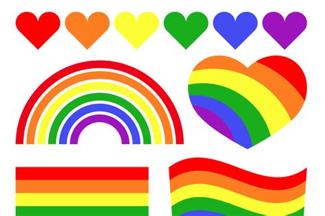 Vector Gay Lgbt Rainbow Symbols By Microvector Thehungryjpeg