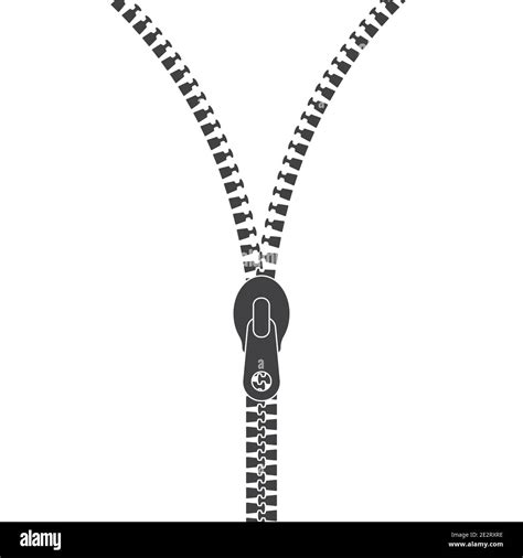 Open Zipper Minimal Logo Zip Vector Iicon Stock Vector Image And Art Alamy