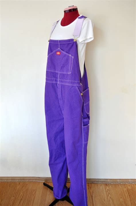 Purple Mens Large Bib Overall Pants Deep Violet Dyed New Etsy