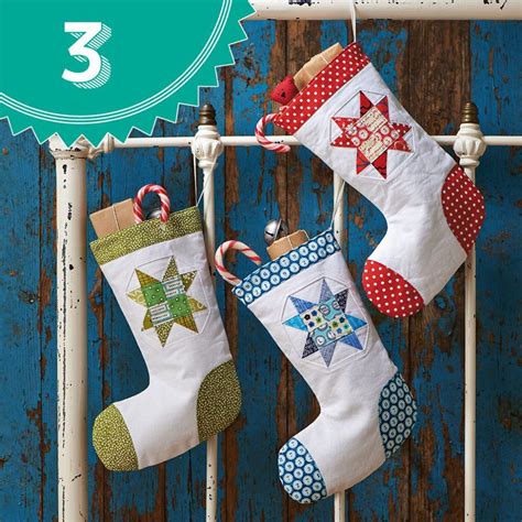 Quilty Advent Calendar Day 3 Diy Star Stockings Love Patchwork