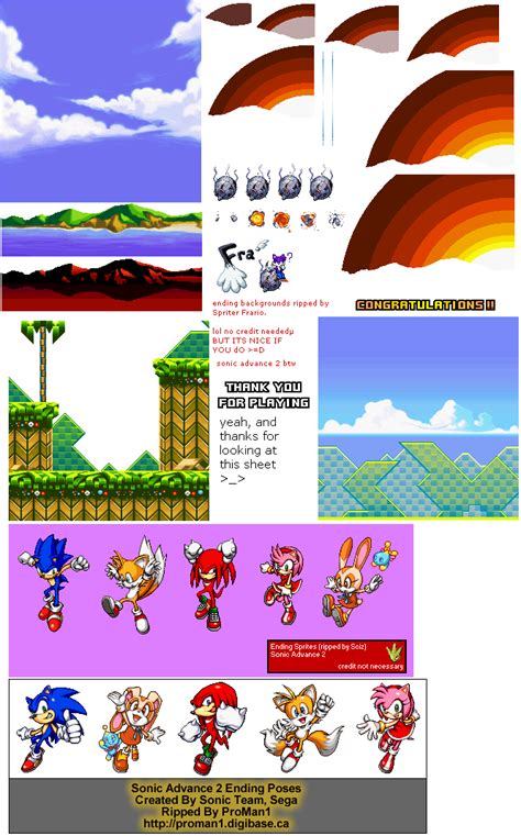 Game Boy Advance Sonic Advance 2 Ending Background The Spriters