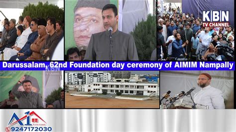 Akbar Owaisi Floor Leaderaimim Party 62nd Foundation Ceremony Day At