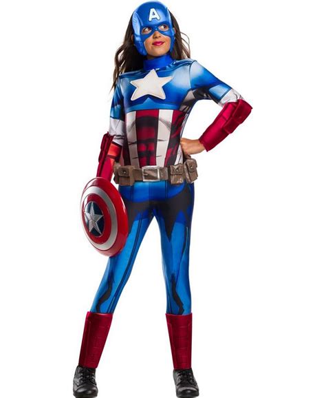 Buyseasons Big Girls Marvel Universe Captain America Deluxe Child
