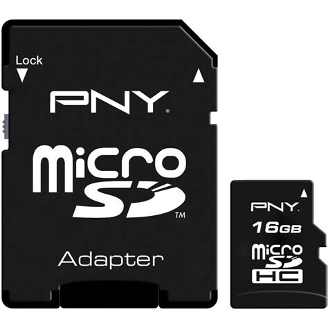 Pny 16gb Microsdhc Memory Card Class 4 P Sdu16g4 Efbbs2 Bandh