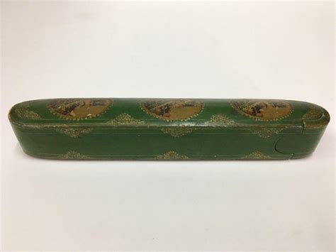 antique qajar persian style qalamdan pen box inkwell lacquer paper mache 19th c 1938728681