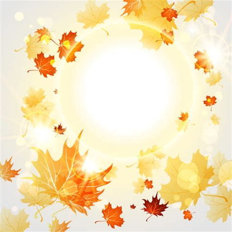 Bright Autumn Leaves Vector Backgrounds Eps Uidownload