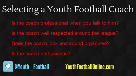 Selecting A Youth Football Coach