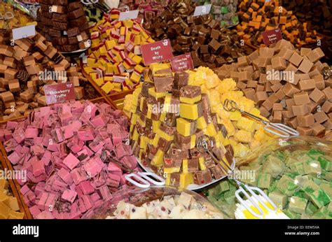Candies Candy Shop In International Street Market Ystad Sweden Stock
