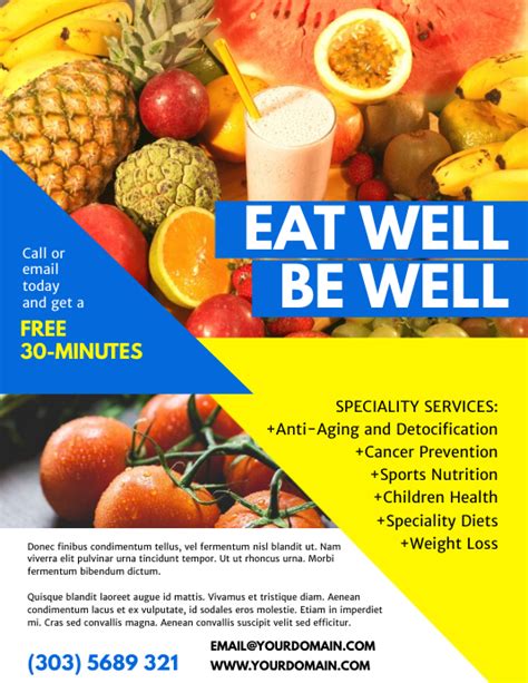 Nutritionist Flyer Template Postermywall