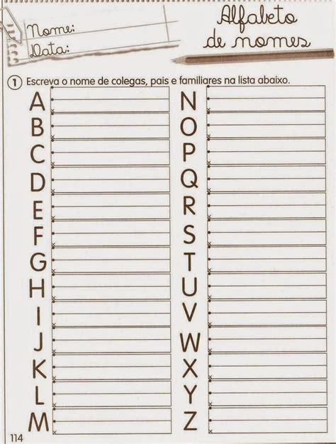 Escola Saber Atividades De Português 1 Ano Alfabeto