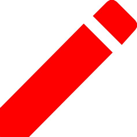 Símbolo De Lápis ícone Png Vermelho