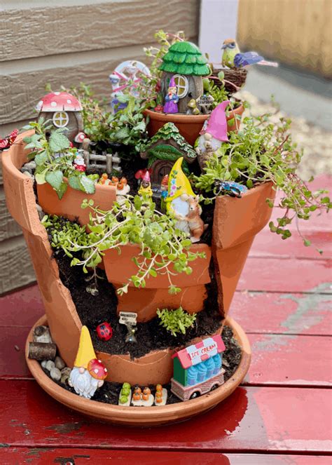 How To Make A Broken Pot Fairy Garden Mimosas And Motherhood