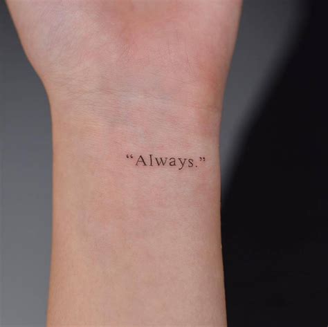Always Lettering Tattoo On The Wrist