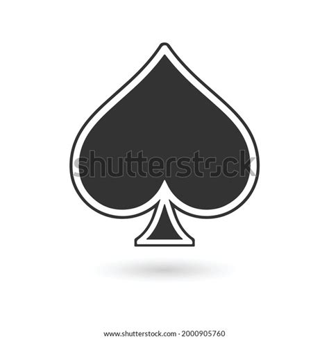 Playing Card Spade Suit Flat Vector Stock Vector Royalty Free