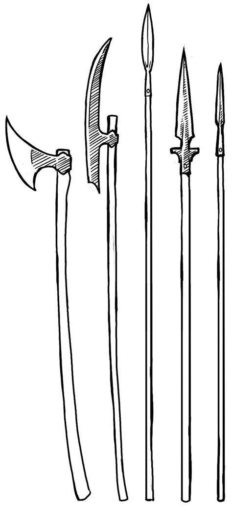 Viking Pole Weapons Dane Axe Atgeir Spear Winged Spear Trowing
