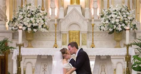 Bride And Groom First Kiss At Wedding Altar Downtown Tampa Wedding