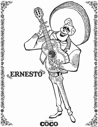 Coloring Coco Pages Printable Ernesto Disney Brave