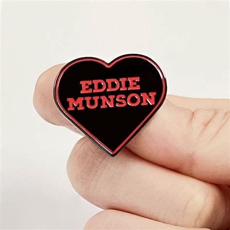 Stranger Things Eddie Munson Heart Enamel Pin Distinct Pins