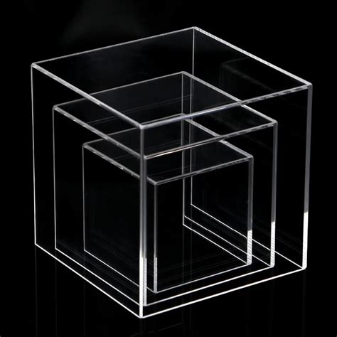 Acrylic Boxes Wholesale 6 Sided Crystal Clear Acrylic Display Storage