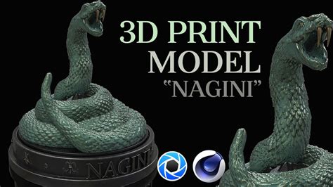Nagini D Printable Model Speed Sculpt Cinema D Youtube