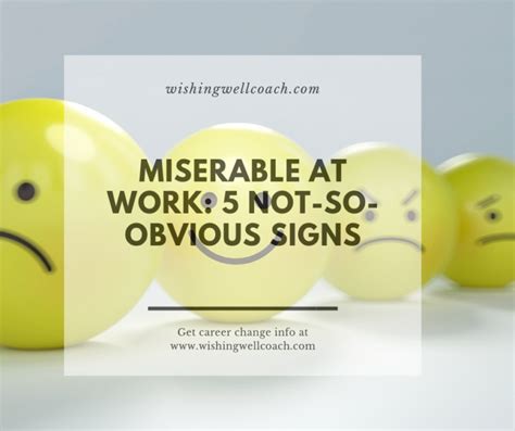 Miserable At Work 5 Not So Obvious Signs Wishingwell Coaching
