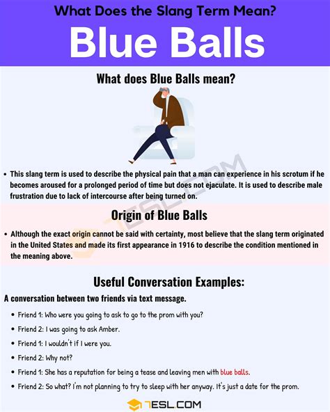 blue balls meaning what does the slang term ‘blue balls mean 7 e s l