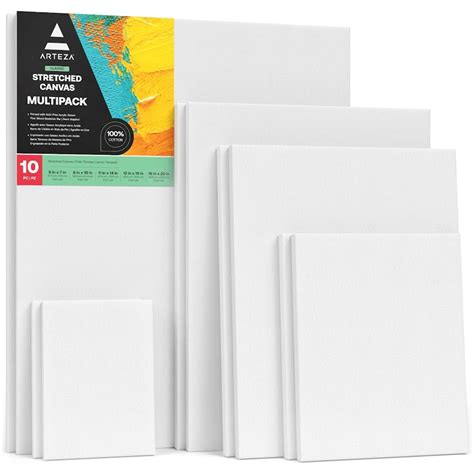 Arteza Stretched Canvas Classic White Multi Value Pack Multiple