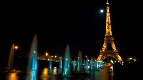Paris At Night Tour Eiffel Wallpapers Hd Wallpapers